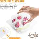 Evnlo 100 Count Clear Plastic Containers with Lids for Food, Thickened Disposable Sandwich Containers Clamshell Boxes for Cake Slice, Dessert, Hamburger, Salad, Pastry, Fruits, Takeout Tray