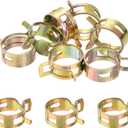 MECCANIXITY ID 18.5mm 3/4inch Fuel Line Hose Clips, Pipe Clamps,Spring Hose Clamp,Low Pressure Air Clamp, Water Pipe Air Tube Vacuum Hose Clamp Fastener,Pack of 10