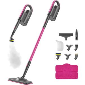 Schenley Steam Mop Cleaner with Detachable Handheld Steamer for Cleaning Hardwood, Laminate Floor, Tiles and Grout, with 7-in-1 Multi-purpose Accessories and Washable Microfiber Pads