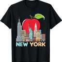 New York City Skyline Gift Big Apple State Souvenir NYC T-Shirt M