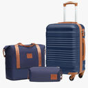 Coolife Luggage Set 3 Piece Luggage Set Carry On Suitcase Hardside Luggage with TSA Lock Spinner Wheels(Navy, 3 piece set (DB/TB/20))