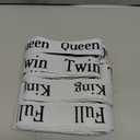 20 Pieces Bed Sheet Organizer Bands, Bed Sheet Size Label Bands for Linen Closet Organizers and Storage, Elastic Bedding Bands Labels for Organizing Bed Sheets (King Queen Twin Full)