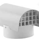 4 Inch Schedule 40 PVC Radon Vent Cap, Weather-Resistant Cover for Radon Ventilation Systems