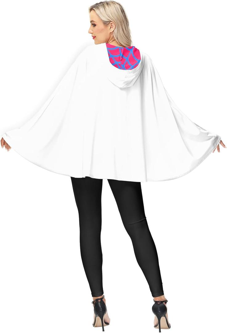 AOBUTE Halloween Sider Web Cosplay Poncho Women Hero Party Cosplay