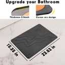 Stone Bath Mat Diatomaceous Earth Shower Mat for Bathroom Quick Dry, 24" x 16"