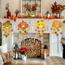 Flibberizz 28Pcs Fall Leaves and Pumpkin Thanksgiving Craft KIt Thankful Fall for Jesus, Never Leaves. Decorations with Cords,Thanksgiving Crafts for Schools Parties, Decor