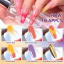 Gradient Painting Gel, 9 Colors Ombre Gel Nail Polish with Dark Red Light Blue Black&White Sponging for Pigment Pat Aura Nails French Manicure Soak Off UV Victorian Oddity