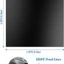 Pond Liner 14 x 14 FT, HDPE Pond Liners for Outdoor, Flexible & Durable Easy Cutting Pond Liners for Garden Fountain, Koi Fish Ponds, Waterfall