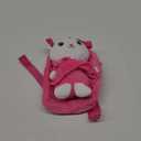 Gloveleya Kids Backpack Girl Backpack Toddler Girl Backpacks with Stuffed Bunny Toy Rose Red 9''