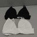 Seamless Padded Bra Wireless Triangle Plunge Cami Bra Adjustable Spaghetti Strap , Size L