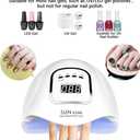 UV LED Nail Lamp 150W, Professional Nail Dryer Gel Polish Light, UV Nail Light With 4 Timer Setting, Nail Polish Curing Gel LED Dryer, Professional Nail Art Tools With Automatic Sensor, LCD Display
