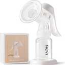 NCVI Manual Breast Pump for Breastfeeding Small Nipple, 20mm Silicone Soft Flange Single Hand Held Pump Breast Milk 4oz, BPA-Free with Two Kinds of Suction Adjusted Suitable for 17/18/19/20mm Nipples (White(basic Version))