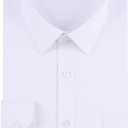 Long Sleeve Dress Shirts for Men - Regular-Fit Casual Button-Down Shirt with Pockets (White), Size: Medium