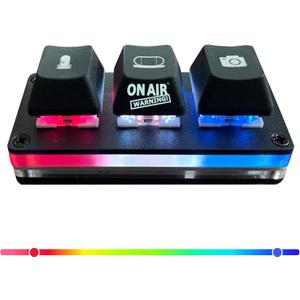 Mute Button USB Microphone, Cam Control Buttons, One-Touch, Mute Button with LED Indicator, PC Mic Mute Switch, Free Software Download for Online Calls/Class/Recording Video