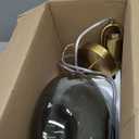 Gray Green Glass Pendant Lights Kitchen Island Gold Pendant Light Fixtures Adjustable Height Modern Pendant Lighting for Bedroom Dining Room (1-Pack)