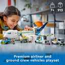 LEGO City Passenger Airplane Toy - Building Set for Boys & Girls, Ages 7+ - Educational Gift for Kids - W/Buildable Vehicle Toys & 9 Minifigures - 60367