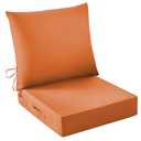 IASEAHK Outdoor Seat Cushion Set, Waterproof & Fade Resistant Patio Chair Cushions, Outdoors Cushion for Patio Furniture, 24 x 24 x 4 Inch, Outdoor Couch Cushions with Handle and Ties, Spice