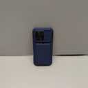 SSLOTSCASE for iPhone 17 Pro Case with Stand & Credit Card Holder & Sliding Camera Cover & Camera Stand & Wallet, Rugged Silicone Edge Protective Phone Case Cover for iPhone 17 Pro 6.3'' 5G 2025, Blue