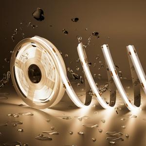 PAUTIX COB LED Strip Light IP65 Waterproof 32.8ft/10m 5040LEDs Natural White 4000K,High Lumen Flexible CRI93+ LED Tape 24V Super Bright,for Home&Office Lighting Project(Adapter&Dimmer Sold Separately)