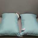 JMGBird Outdoor Lumbar Pillows with Insert 12x20 Inch Outdoor Pillows for Patio Furniture Decorative (Light Blue)