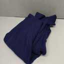 Grace Karin Women's Chunky Open Front Sweater Long Sleeve Button Knit Short Loose Cardigan Outerwear Large, Navy Blue 