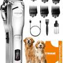 oneisall Dog Clippers for Grooming Thick Hair,Low Noise Dogs Grooming Kit with Detachable Stainless Steel Blade,Dog Shaver for Thick/Matted/Knotted/Fine/Wave/Curly Hair,PC18