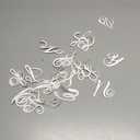 Laughing Lizards Monogram Letter Patch 26 Piece Kit, Script Iron On Appliques, Kit Includes All 26 Cursive Letters for Clothing, Stockings, and More! (Small, White)