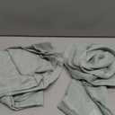 BGment Sage Green Linen Kitchen Curtains 36 Inch Length - Small Drapes Light Filtering for Cafe Bathroom Decorative Lightweight Natural Rustic Rod Pocket, 2 Panels Set, 30 X 36 Inch