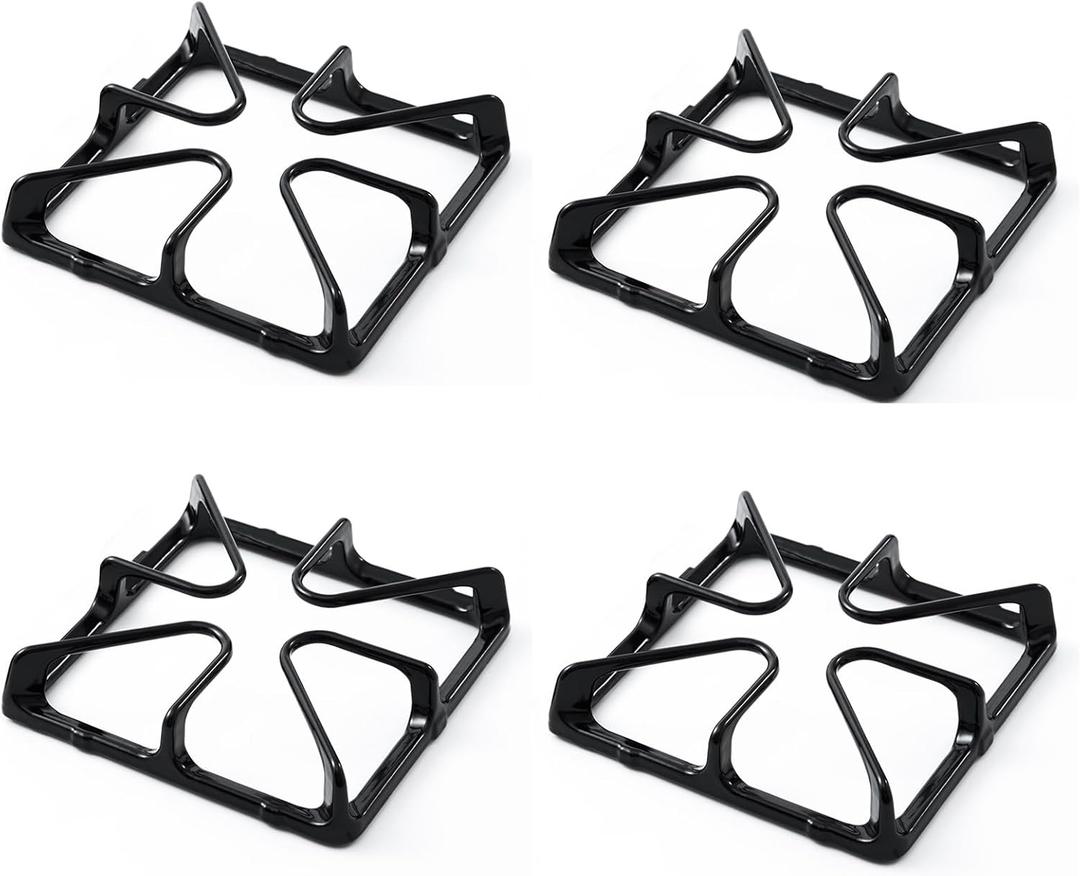 Upgraded WB31K10034 Stove Grate Replacement Parts for GE Stove Parts XL44 Range Burner Grates GE Cooktop Parts Cast Iron Grate JGBP29MEM1BS General Electric Gas Range Parts Stove Top Grate Rack 4 Pcs