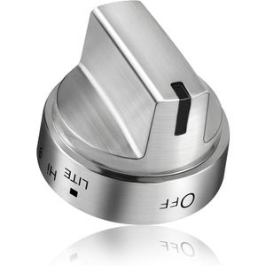 Stainless Steel WB03x24818 Gas Stove Knob Replacement for ge,PS11729081 AP5989029 Stainless Steel Stove Replacement Knobs,Compatible with ge Stove KnobNot Universal