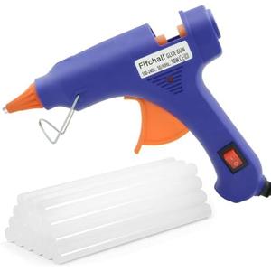 Hot Glue Guns with 20pcs Glue Sticks, Mini Hot Melt Glue Gun Kit for Crafts, Glue Gun for School DIY Arts, Sealing, Home Repairs, Blue