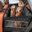 MIXJOY XL Dog Car Seat for Large Medium Dogs, Back Seat Extender for Pets, Waterproof Pet Carseat for Medium Sized Dog, Hammock for Pet, with Storage Pocket for Cars/ SUV/ Truck(XL)
