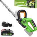 Saker Cordless Hedge Trimmer, 20” 22V Electric Bush Trimmer Handheld Shrub Trimmer, Lightweight Hedge Clippers with Dual-Action Blades, 9/16" Cutting Capacity, 1 Battery and Charger Included
