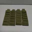 4 Packs 6 Rounds Shotgun Side Saddle Carrier 12/20 Gauge Shotgun Shell Holder Molle Buttstock Shotgun Card with Adhesive Back Sticker