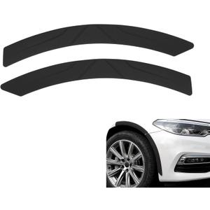 2PCS Car Wheel Tire Eyebrow Strips, Silicone Anti Fender Potector, Universal Fender Flare Arch Lip Trim Strips, Self Adhesive Body Edge Protector, for Most Cars (Black)