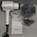 Wavytalk Hair Dryer, Blown Away Ionic Hair Dryer for Curly Hair with Diffuser, 1875W Fast Drying Blow Dryer with Ceramic Technology, 3 Attachments for All Hair Types, Light and Quiet, White