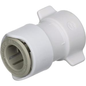 Whale WX1532 Quick-Connect Threaded -Inch Female to 15mm Adapter, Double-Gripper Design, For Hot and Cold Water,White (One Size), Pack of 2 