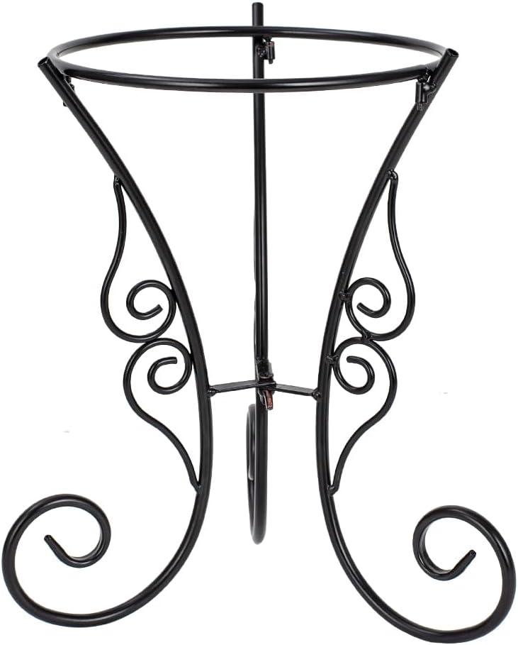Stargarden Gazing Ball Stand, Metal Gazing Globe Stand for 10-12 Inch Gazing Globe, Indoor/Outdoor Gazing Ball Holder, Black