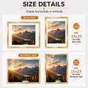Wood 16x24 Picture Frame with 14x20 Mat Gold, Display 14x20 with Mat or 16x24 Without, Wood 16 by 24 Photo Frame, 16 x 24 Frame for Wall Hanging Display, Gold, 2 Pack