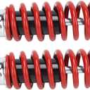 Motorcycle Shock Absorbers, 2Pcs 250mm Hole Center Distance Air Shock Absorbers with Spring, 5 Gears Adjustable Spring Suspension Dampers for Dirt Pit Bike ATV