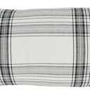 SARO LIFESTYLE Cuddly Chic Plaid Throw Pillow Cover, Black, 12"x20"