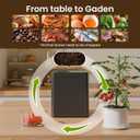 TOPZEE Electric Compost Bin for Kitchen, 3L Smart Countertop Composter with Odorless Auto-Cleaning, Low Noise, Turns Food Waste to Fertilizer in 4 Hours, for Indoor Home Use, Black