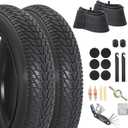 20x4.0/ 20x3.0/ 26x4.0 Fat Bike Tires, 20x4/ 20x3/ 26x4 Fat Tire Tube and Bicycle Repair Tool Kit, Foldable Heavy Duty Off-Road Bike, Ebike Fat Tires Replacement Set