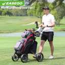 EASEGO Golf Push Cart 4 Wheel : Golf Walking Carts with Phone Holder/Cup Holder/Umbrella Holder/Foot Brake/Cooler Basket 4 Wheel Superlite Golf Pull Cart All-Terrain Golf Caddy Carts, 30.31 Inch
