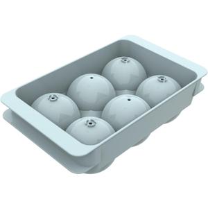 WIBIMEN Large Ice Cube Molds, Big Round Whiskey Ice Cube Trays for Freezer, Easy to Fill & Release, Whiskey Bourbon Cocktail(1.9In*6 Balls- Blue/ 1 Pack)