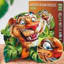ESC WELT Wooden Puzzle Tiger 500 Pieces - Captivating Mind Entertainment for Teens and Adults - Fun and Environmentally Friendly Toy - Challenging Jigsaw Game - Wooden Puzzle