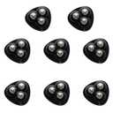 8 Pcs Self Adhesive Mini Caster Wheels for Small Kitchen Mini 360 Swivel Wheels Stainless Steel Rolling Universal Wheel (Black)