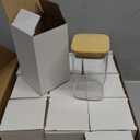 12Pcs 9oz Spice Jars Glass Container with 275 Labels, Airtight Seasoning Empty Organizer with Bamboo Lid Set for Food Storage, Salt, Sugar