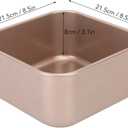 Square Cake Pan, Nonstick Deep Baking Sheet Square Baking Pan Stackable Thickened Carbon Steel Baking Sheet Dishwasher Safe For Brownie Cake Bread (Large)