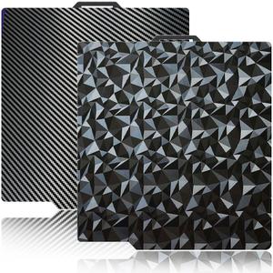 JUUPINE 3D Printer Build Plate Smooth PEO+Smooth PET 257x257mm Spring Steel Sheet for Bambu Lab P2S/X2D/X1/X1C/X1E/P1P/P1S/A1 Heat Bed for Bambu lab X2D Build Plate (Carbon Fiber + Diamond Pattern)